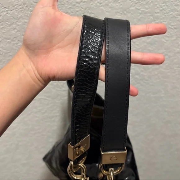 Jimmy Choo Black Soft Patent Leather Tote Bag - Picture 13 of 14